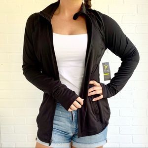 Black Fitted Athletic Jacket